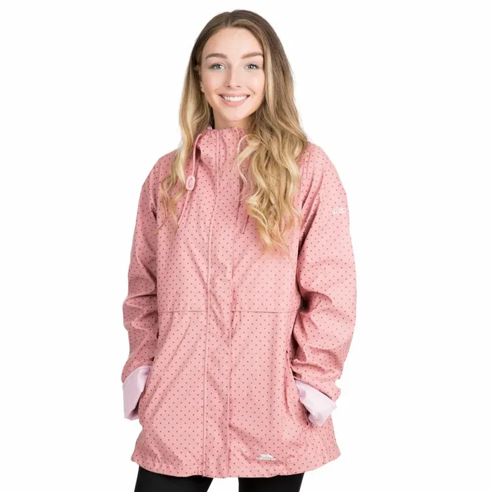 Splosh Printed Waterproof Jacket Dusty Rose Women Trespass Casual Jackets