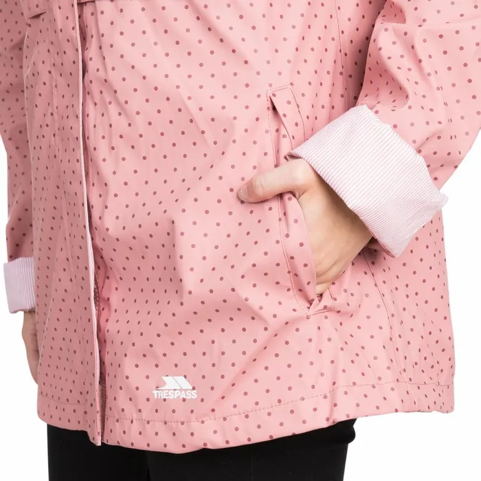 Splosh Printed Waterproof Jacket Dusty Rose Women Trespass Casual Jackets