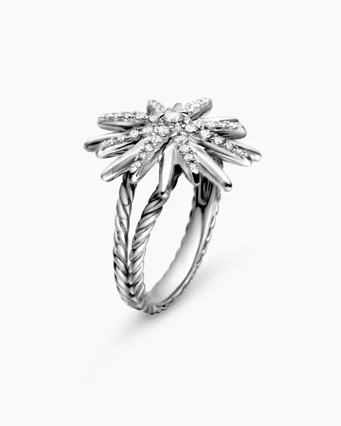Starburst Ring In Sterling Silver With Diamonds 19mm Women David Yurman Statement Starburst Ring In Sterling Silver With Diamonds 19mm Women David Yurman Statement