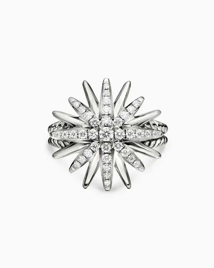 Starburst Ring In Sterling Silver With Diamonds 19mm Women David Yurman Statement Starburst Ring In Sterling Silver With Diamonds 19mm Women David Yurman Statement