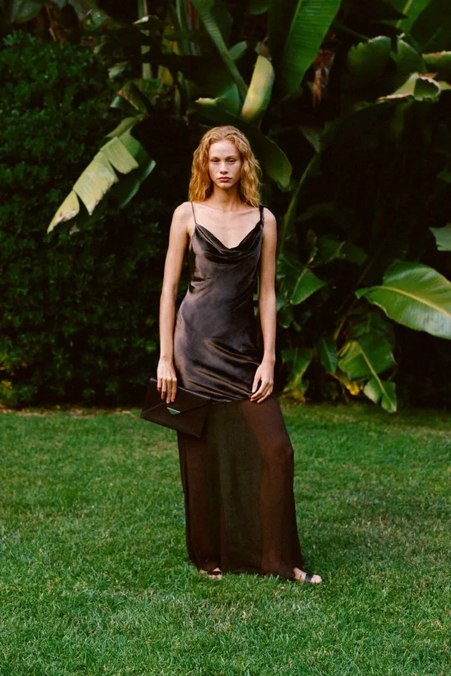 STAUD BEATON DRESS Dark Chocolate Women Dresses STAUD BEATON DRESS Dark Chocolate Women Dresses