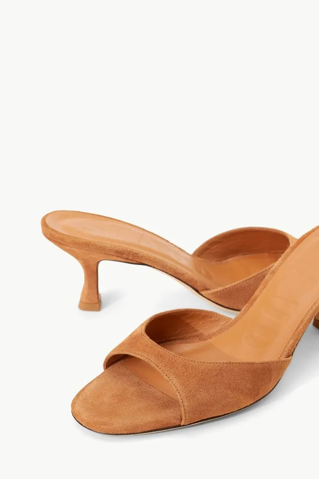 STAUD BRIGITTE MULE Tan Suede Women The Evening Edit STAUD BRIGITTE MULE Tan Suede Women The Evening Edit