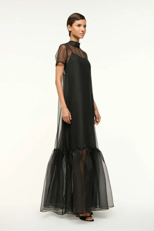 STAUD CALLUNA DRESS Black Women Dresses STAUD CALLUNA DRESS Black Women Dresses