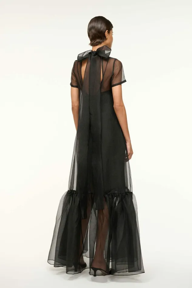 STAUD CALLUNA DRESS Black Women Dresses STAUD CALLUNA DRESS Black Women Dresses