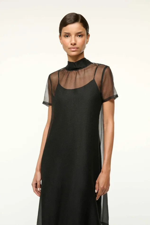 STAUD CALLUNA DRESS Black Women Dresses STAUD CALLUNA DRESS Black Women Dresses