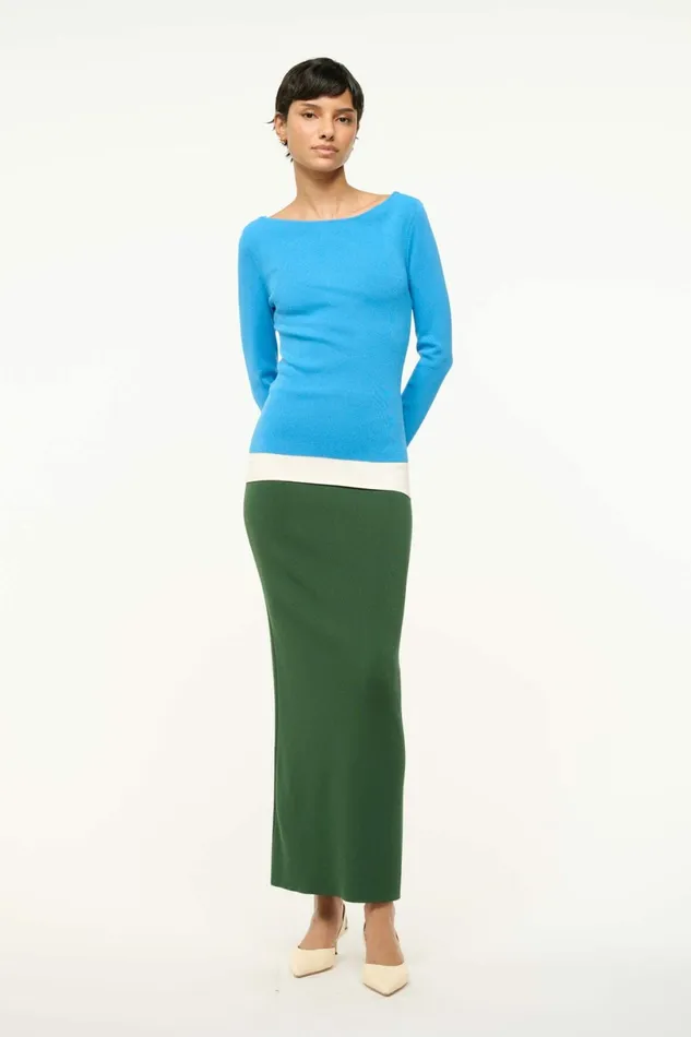 STAUD CARILO DRESS Jungle Sky Ivory Women Dresses STAUD CARILO DRESS Jungle Sky Ivory Women Dresses