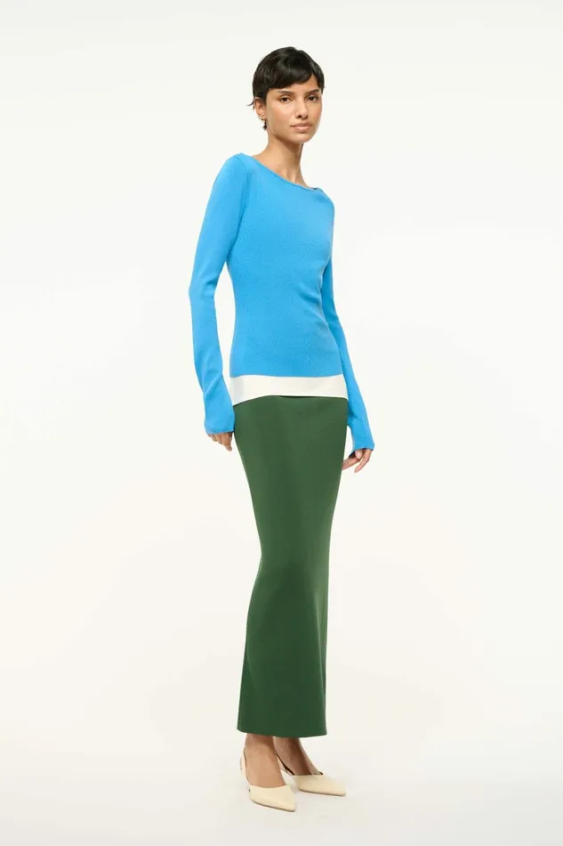 STAUD CARILO DRESS Jungle Sky Ivory Women Dresses STAUD CARILO DRESS Jungle Sky Ivory Women Dresses