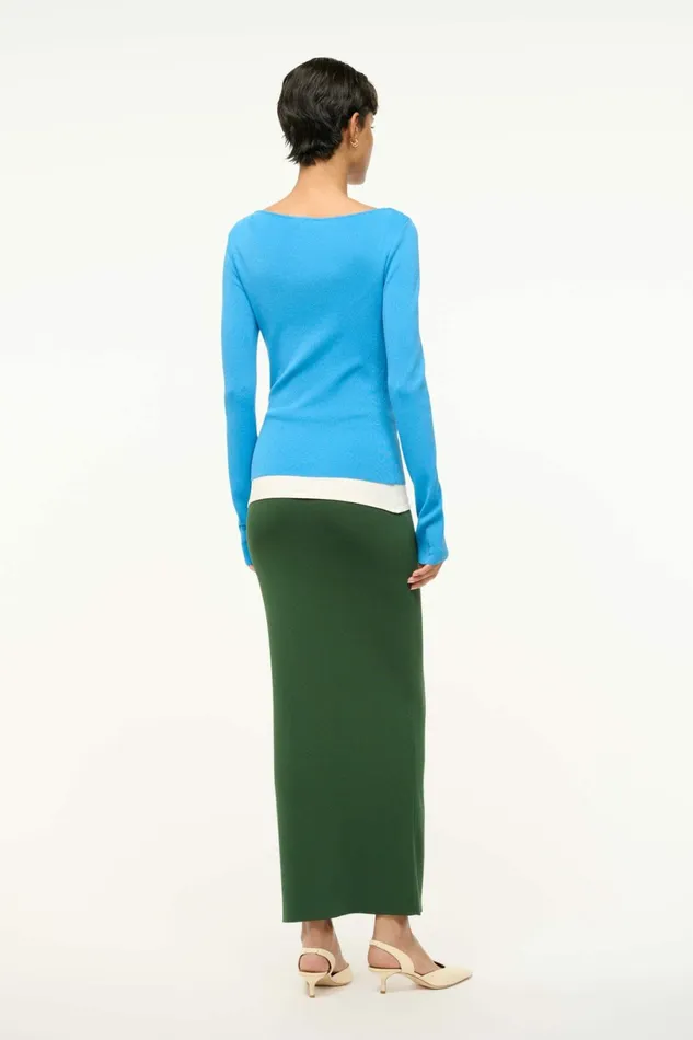STAUD CARILO DRESS Jungle Sky Ivory Women Dresses STAUD CARILO DRESS Jungle Sky Ivory Women Dresses