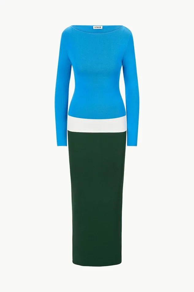 STAUD CARILO DRESS Jungle Sky Ivory Women Dresses STAUD CARILO DRESS Jungle Sky Ivory Women Dresses