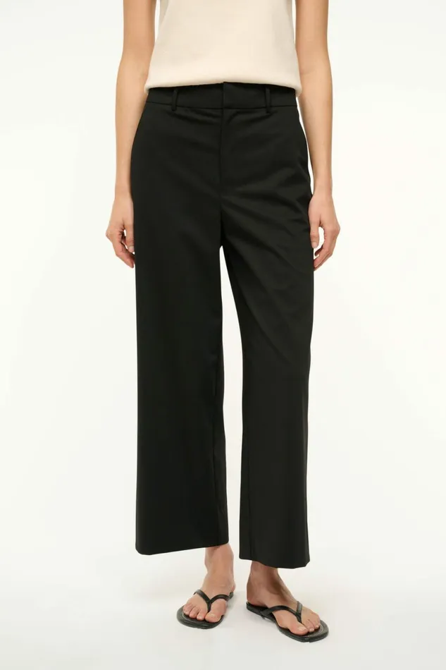 STAUD CROPPED PRINCE PANT Black Women Pants and Shorts STAUD CROPPED PRINCE PANT Black Women Pants and Shorts