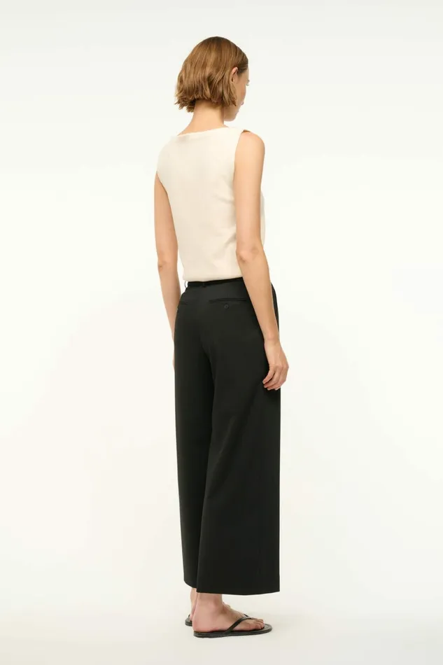 STAUD CROPPED PRINCE PANT Black Women Pants and Shorts STAUD CROPPED PRINCE PANT Black Women Pants and Shorts