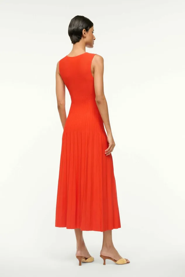 STAUD ELYSE DRESS Cayenne Women Dresses STAUD ELYSE DRESS Cayenne Women Dresses