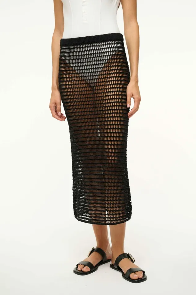 STAUD INES COVERUP SKIRT Black Women Swim STAUD INES COVERUP SKIRT Black Women Swim