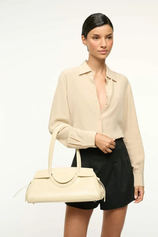 STAUD MAUDE SHOULDER BAG Cream Women Essentials STAUD MAUDE SHOULDER BAG Cream Women Essentials