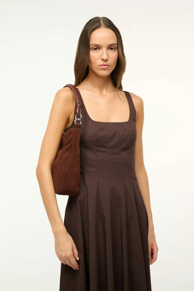 STAUD MEL BAG Mahogany Suede Women Shoulder STAUD MEL BAG Mahogany Suede Women Shoulder