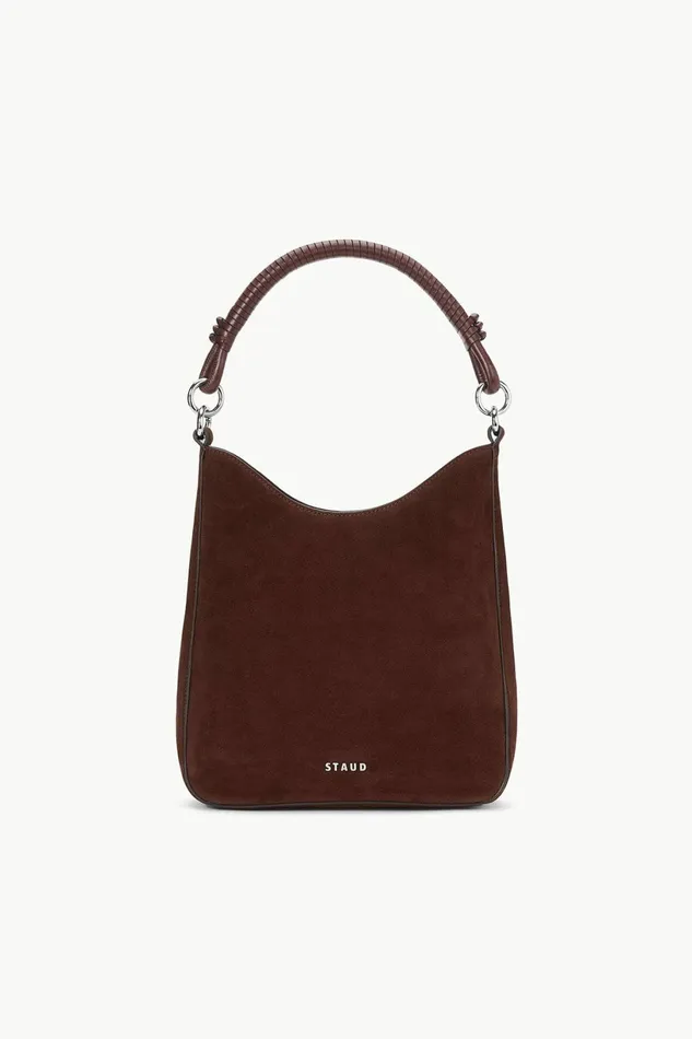 STAUD MEL BAG Mahogany Suede Women Shoulder STAUD MEL BAG Mahogany Suede Women Shoulder