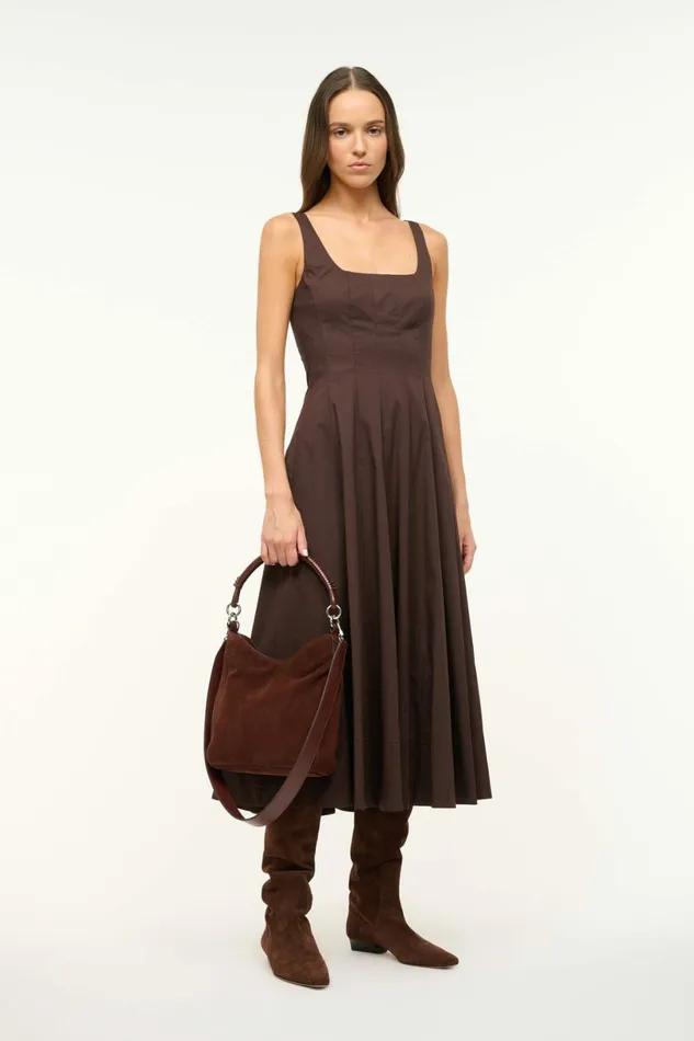 STAUD MEL BAG Mahogany Suede Women Shoulder STAUD MEL BAG Mahogany Suede Women Shoulder
