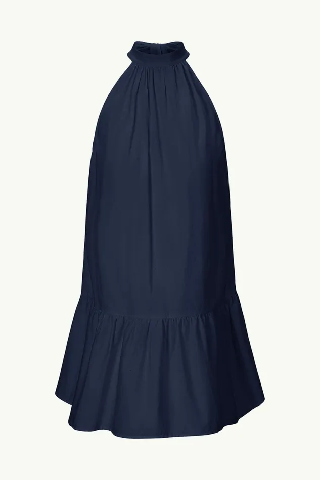 STAUD MINI MARLOWE DRESS Navy Women Dresses STAUD MINI MARLOWE DRESS Navy Women Dresses