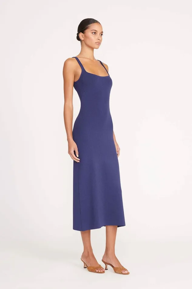 STAUD PAITYN DRESS Navy Women Dresses STAUD PAITYN DRESS Navy Women Dresses