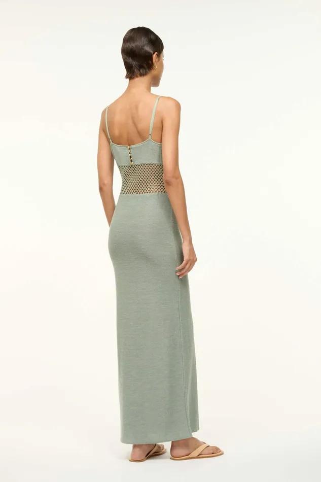 STAUD TARA DRESS Jade Women The Evening Edit STAUD TARA DRESS Jade Women The Evening Edit