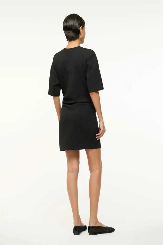 STAUD TRUMAN MINI DRESS Black Women Dresses STAUD TRUMAN MINI DRESS Black Women Dresses
