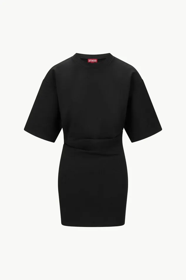 STAUD TRUMAN MINI DRESS Black Women Dresses STAUD TRUMAN MINI DRESS Black Women Dresses