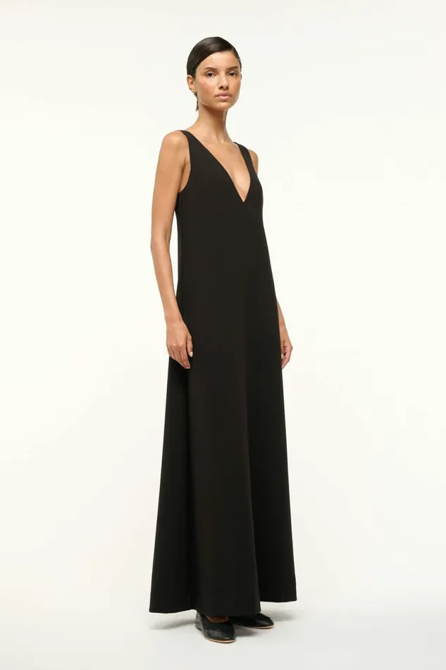 STAUD ZORA DRESS Black Women Dresses STAUD ZORA DRESS Black Women Dresses