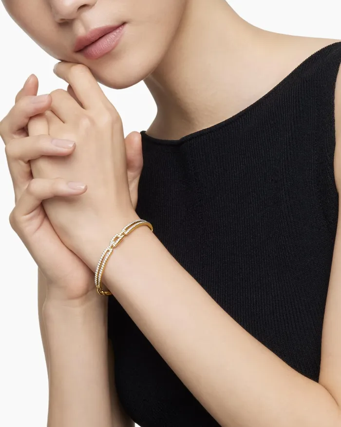 Stax Linked Bracelet In 18K Yellow Gold With Diamonds 7mm Women David Yurman Bangle Stax Linked Bracelet In 18K Yellow Gold With Diamonds 7mm Women David Yurman Bangle