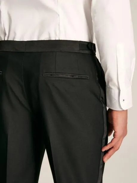 Suits and Tailoring Men Joules Black Slim Fit Tuxedo Suit Trousers