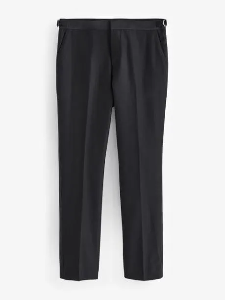 Suits and Tailoring Men Joules Black Slim Fit Tuxedo Suit Trousers