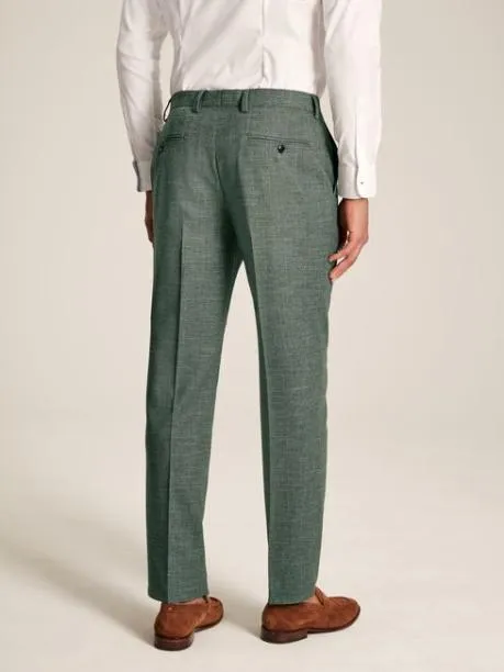 Suits and Tailoring Men Joules Green Slim Textured Suit Trousers