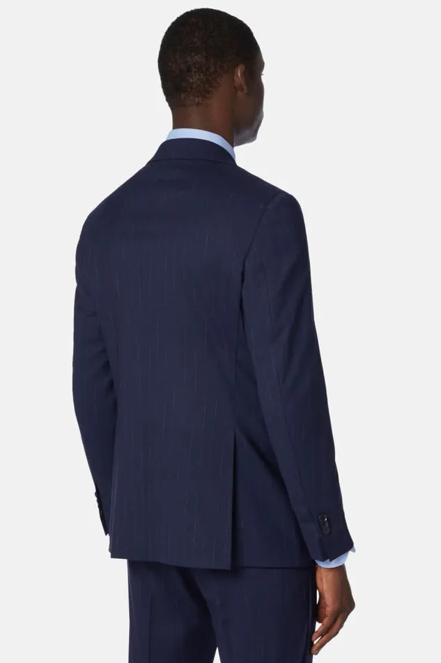 Suits Men Boggi Milano Blue Pinstripe Pure Wool Suit Blue Suits Men Boggi Milano Blue Pinstripe Pure Wool Suit Blue
