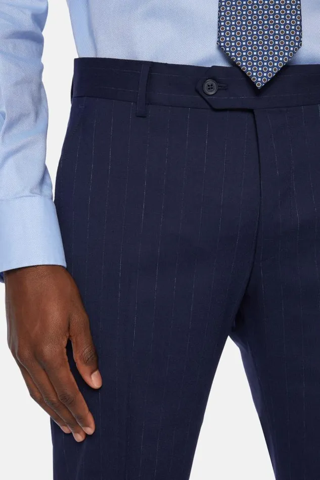 Suits Men Boggi Milano Blue Pinstripe Pure Wool Suit Blue Suits Men Boggi Milano Blue Pinstripe Pure Wool Suit Blue