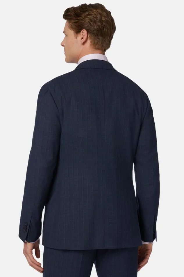 Suits Men Boggi Milano Blue Pinstripe Suit In Woven Wool Blue Suits Men Boggi Milano Blue Pinstripe Suit In Woven Wool Blue