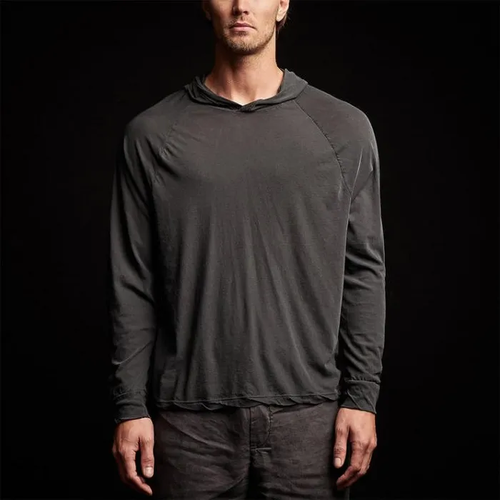 Sweat TopsBottoms Men James Perse High Gauge Jersey Hoodie Magma Pigment
