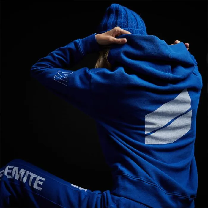 Sweat TopsBottoms Women James Perse YOSEMITE Graphic Pullover Hoodie Royal Bluewhite Sweat TopsBottoms Women James Perse YOSEMITE Graphic Pullover Hoodie Royal Bluewhite
