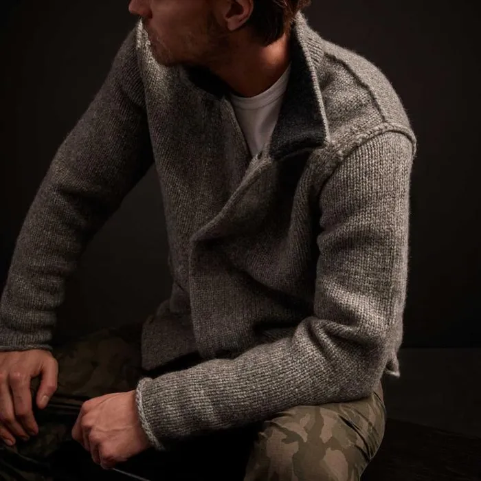 Sweaters Men James Perse Wool Blend Button Up Cardigan Heather Grey