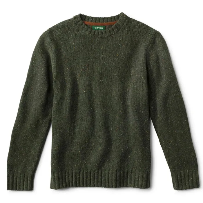 Sweaters Men Orvis Newbridge Donegal Crewneck Sweater Olive
