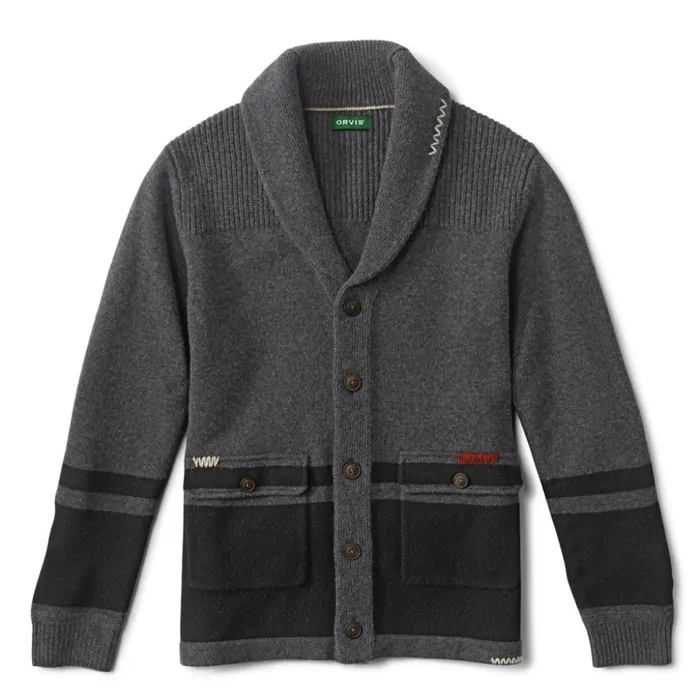 Sweaters Men Orvis Surplus Shawl Cardigan Sweater Navy