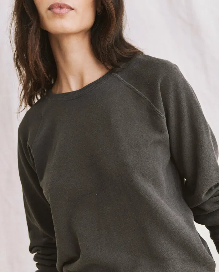 Sweatshirts Women The Great The Shrunken Sweatshirt Washed Black Sweatshirts Women The Great The Shrunken Sweatshirt Washed Black