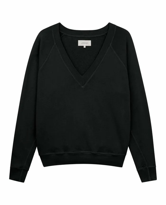 Sweatshirts Women The Great The V Almost Black Sweatshirts Women The Great The V Almost Black