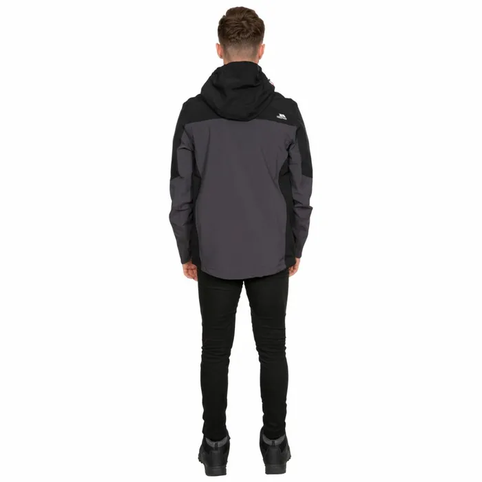 Tappin Waterproof Jacket Dark Grey Men Trespass Waterproof Jackets