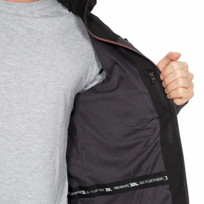 Tappin Waterproof Jacket Dark Grey Men Trespass Waterproof Jackets