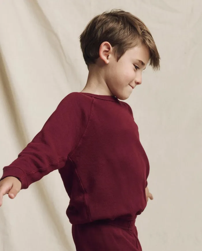 Tees and Sweats Kids The Great The Little College Sweatshirt Solid Plum Tees and Sweats Kids The Great The Little College Sweatshirt Solid Plum