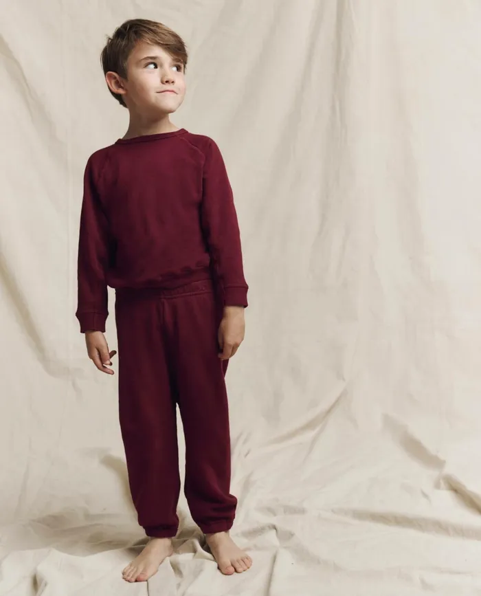 Tees and Sweats Kids The Great The Little College Sweatshirt Solid Plum Tees and Sweats Kids The Great The Little College Sweatshirt Solid Plum