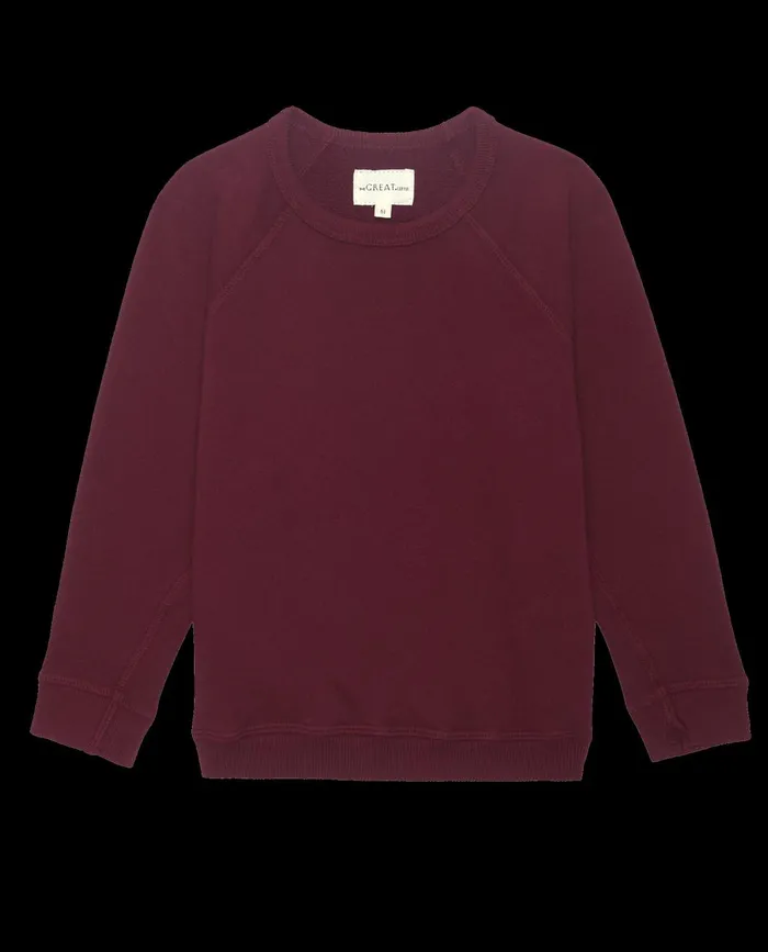 Tees and Sweats Kids The Great The Little College Sweatshirt Solid Plum Tees and Sweats Kids The Great The Little College Sweatshirt Solid Plum
