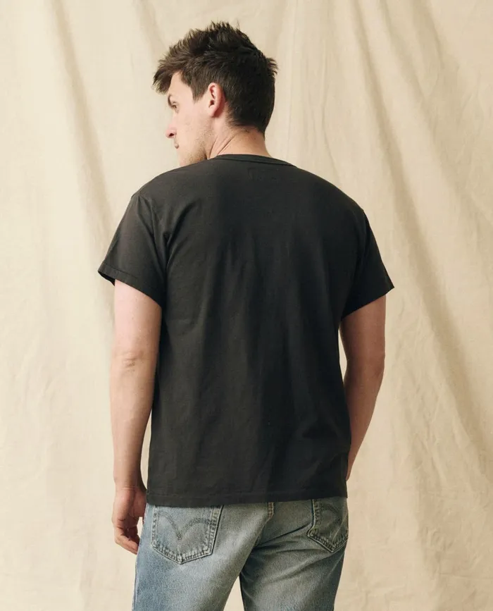 Tees and Sweats Men The Great The Men039s Pure Knits Boxy Crew Solid Almost Black