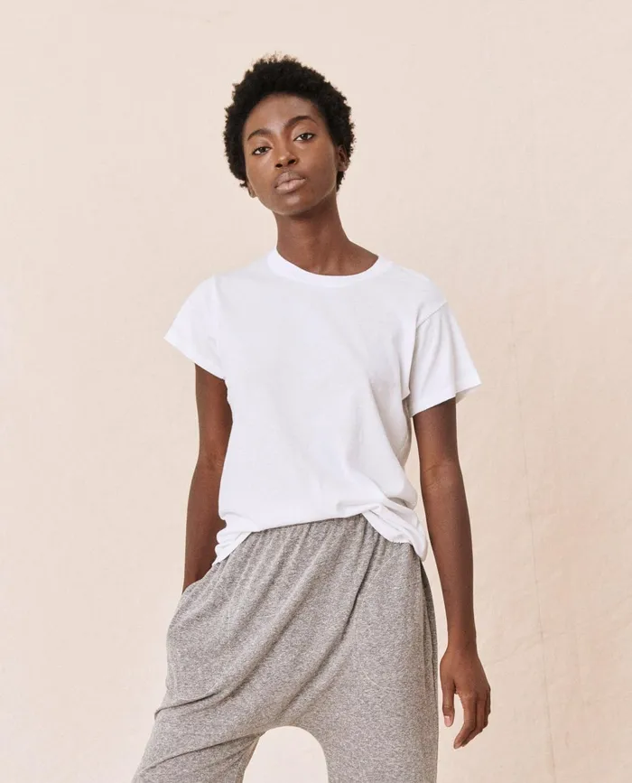 Tees Women The Great The Slim Tee True White Tees Women The Great The Slim Tee True White