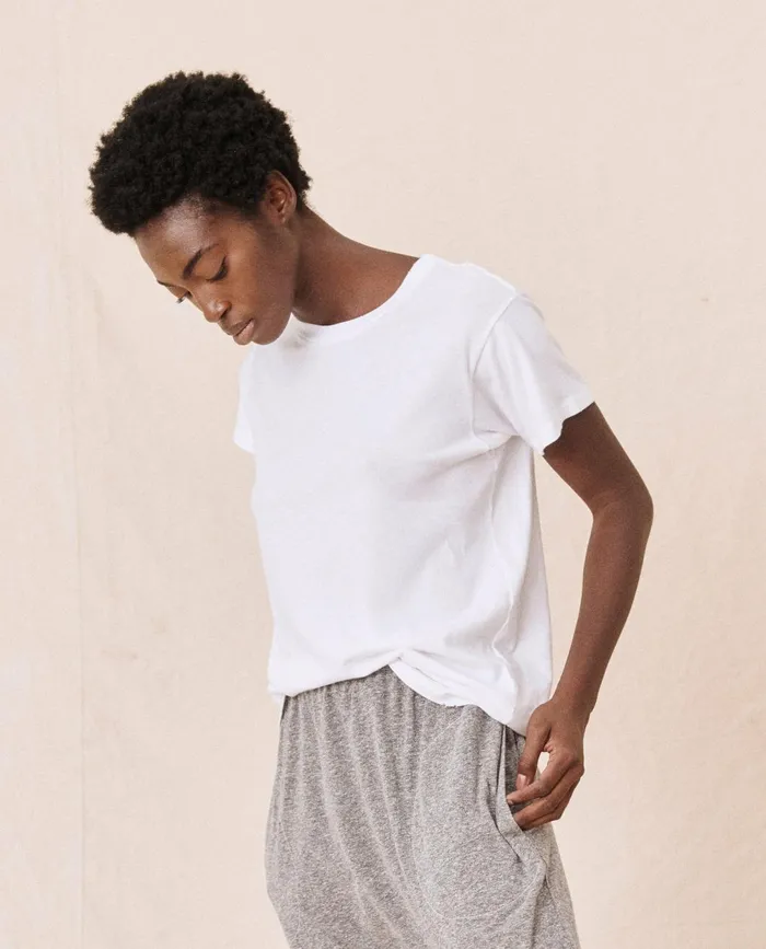Tees Women The Great The Slim Tee True White Tees Women The Great The Slim Tee True White