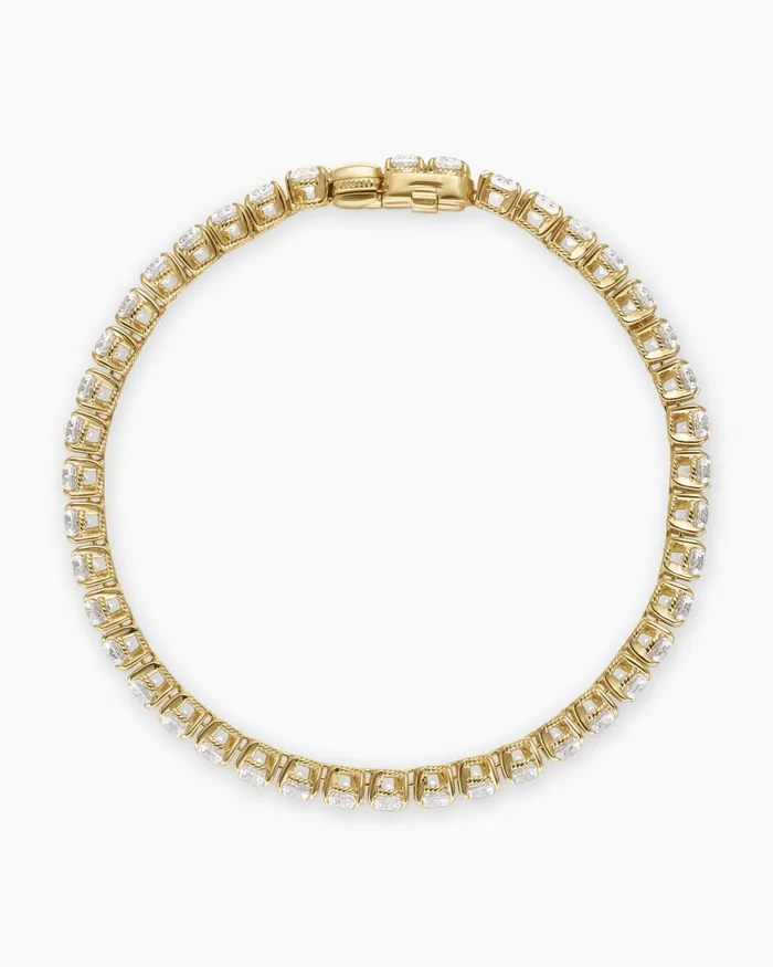 Tennis Bracelet In 18K Yellow Gold With Diamonds 4mm Women David Yurman Chain Tennis Bracelet In 18K Yellow Gold With Diamonds 4mm Women David Yurman Chain